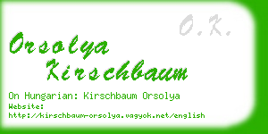 orsolya kirschbaum business card